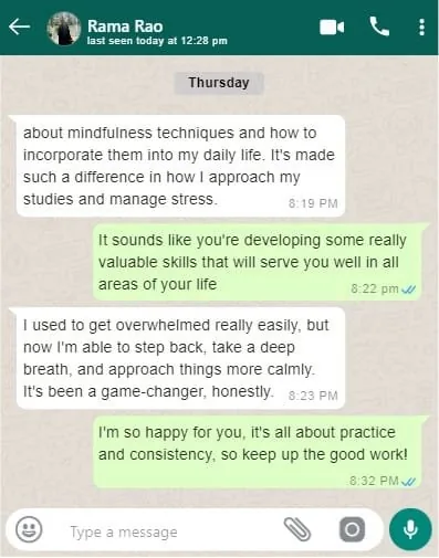 Workshop testimonial