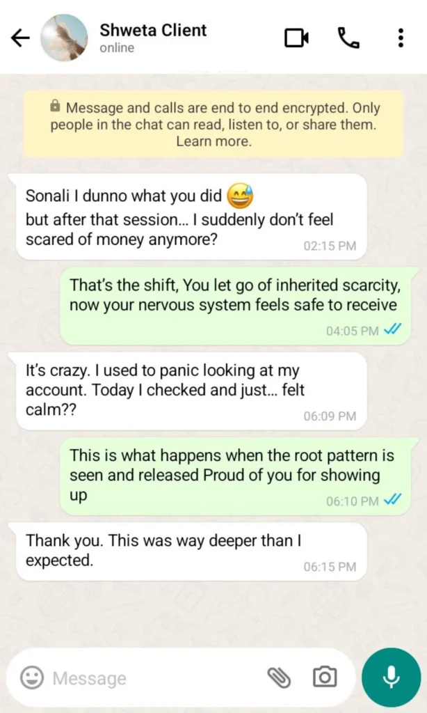 family constellation session testimonial
